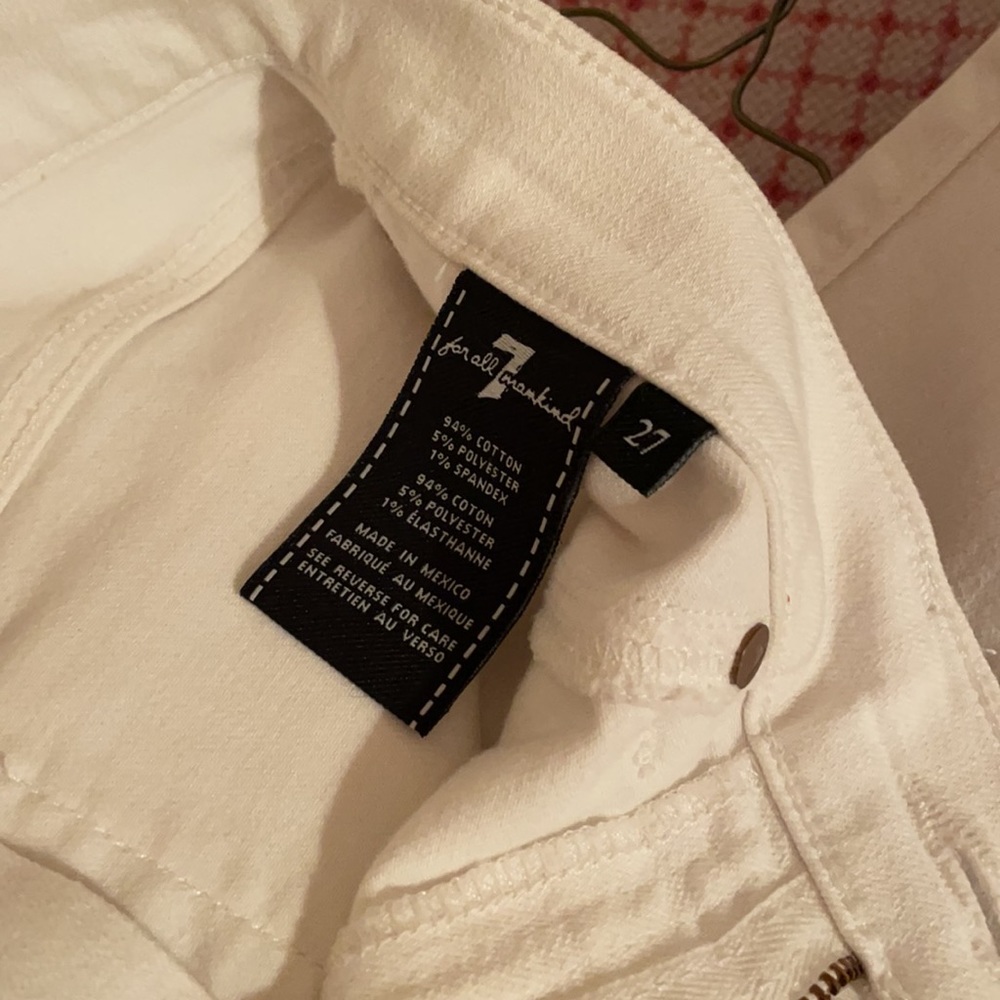 7 for all mankind white jeans